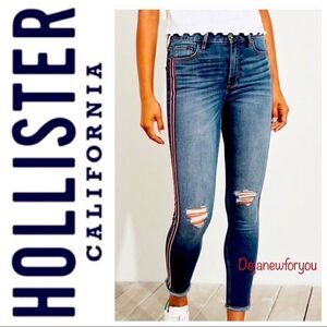 Hollister High-Rise Crop Super Skinny Tuxedo Jeans